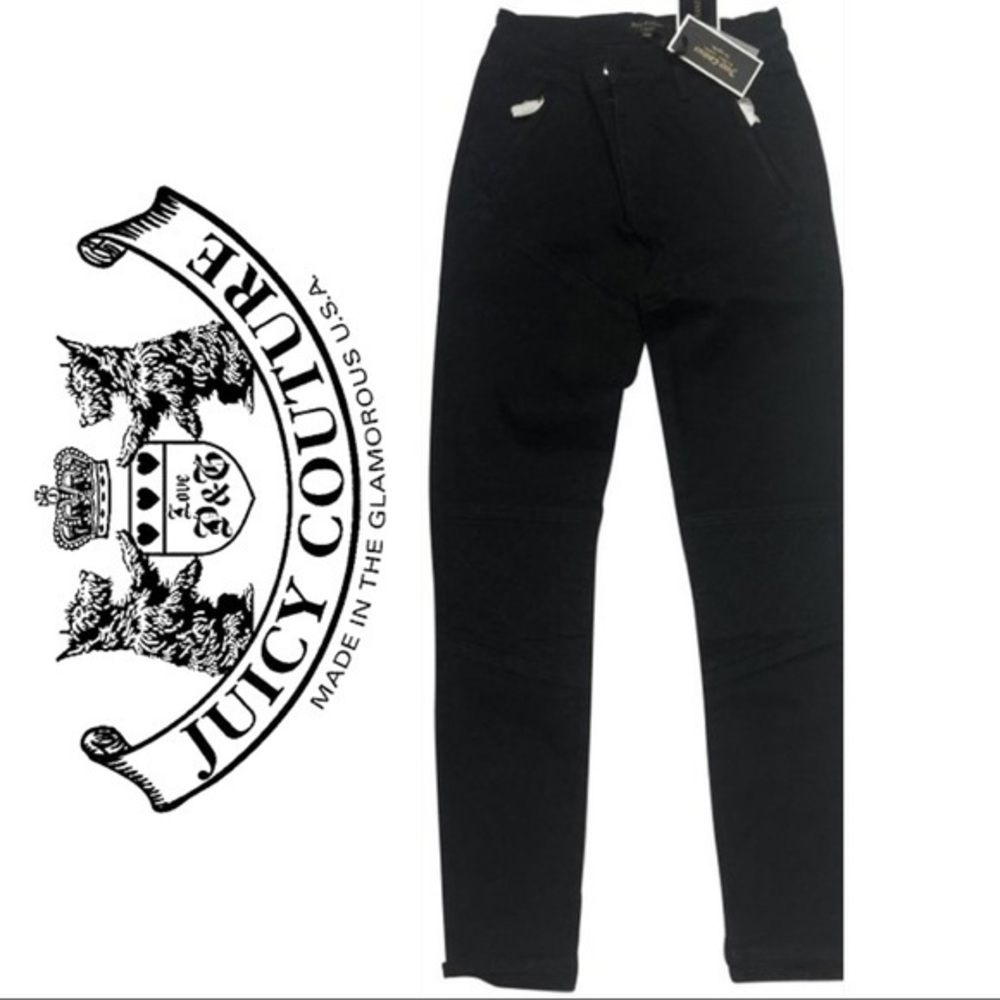 Juicy Couture BLACK Diamond Quilted Moto Jeggings